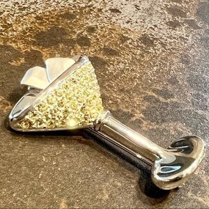 NAPIER Vintage Martini Glass pin Brooch